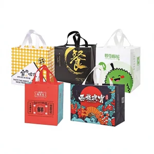 Custom Eco Friendly Takeaway Insulation Beverage Bag Aluminum Foil Non Woven Film Catering Barbecue Milk Tea Supermarket