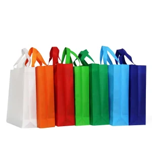 Custom Eco friendly Biodegradable Durable Lightweight Tote Bags Recyclable Reusable Non Woven Fabric Logo for Socks