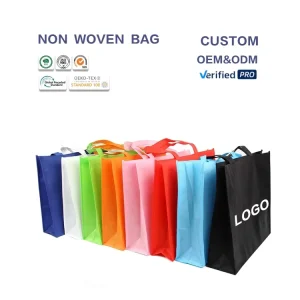 Custom Ecological Recycled Nonwoven Shopping Tote Fabric Printing PP Nonwoven Bag Non Woven Bag Bolsas Ecologicas
