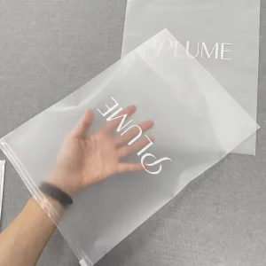 Custom Frosted CPE Plastic Clothing Packaging Zipper Bag Matte Clear Resealable Ziplock Apparel Garment Bags for T Shirt Pants