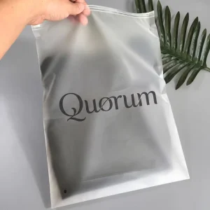 Custom Frosted CPE Zipper Bag for Clothing Packaging Plastic Slider Ziplock Bag for T-shirt Pants Gift Garment Storage