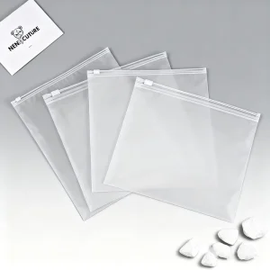 Custom Frosted PET/PE Zipper Bags Clothing Biodegradable Translucent Black Packaging Recycled Ziplock Pouch T-Shirt Logo Silk