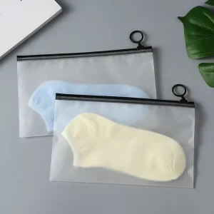 Custom Frosted Zip EVA Plastic Bags with Clothing Zipper Packing Bags Garments Customizable Clothing Packaging Printing Products