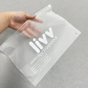 Custom Garment Clear Plastic Packaging Bags Poly Plastic Bag Zipper for Swimwear Bikinis Packing