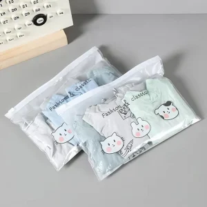 Custom Garment Packaging Bags for Clothing Zipper Cpe Frosted Ziplock Bag for Apparel T Shirt Ziplock Bags with Logo Clothing