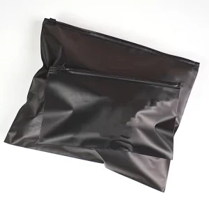 Custom Garment Packing Bag with Ziplock Plastic Black Packaging Bags Frosted Clothing Package Pouch zip plastic bag with Logos