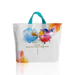 Custom Garment Packing with Logo Shopping Printing Handle Plastic Shopping Bags with Logos Plastic