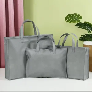 Custom Handheld Non Woven Clothing Storage Bags Zipper Home Textile Pillow Quilt Packaging Non Woven Bag with Zipper