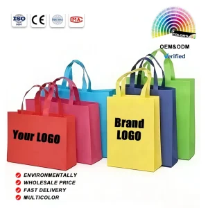 Custom Hot Sales Blank Laminated Eco friendly Eco Reusable Bags Fabric Non Woven 70gsm Spunbound Non woven Shopping Bag