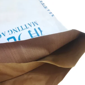 Custom Kraft Paper Woven Composite 25kg Bags Factory Supplied Waterproof Fertilizer Bag for Flour and Feed Use