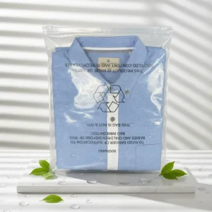 Custom LDPE Plastic Garment Packaging Bag Clear Environmentally Friendly Recycled Materials Zipper Clothing Accessories Socks