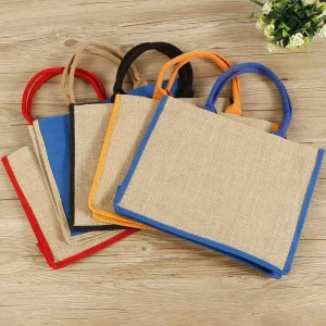 Custom Letter Animal Print Tote Bag For Advertising Jute Custom Coated Linen Tote Bag Shopping Tote For Advertising