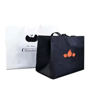 Custom Logo 100% Recyclable Non Woven Polypropylene Shopping Bags Environmental Non Woven Bag for Shopping and Gift Packaging