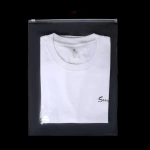 Custom Logo Biodegradable Transparent Plastic Bags Self Seal Packing Jeans Pants Ziplock Package Bags