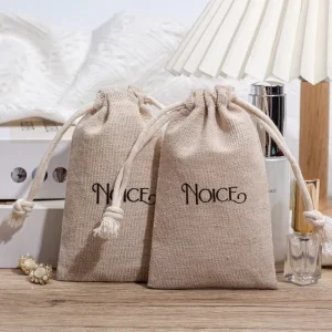 Custom Logo Burlap Bag Drawstring Pouch Jute Hessian Bag Toys Packaging Gunny Burlap Bag