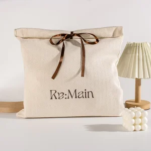 Custom Logo Cotton Envelope Bags for Packaging Recyclable Dust Pouches for Clothes Dress Shoes Storage