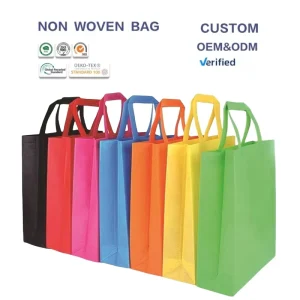 Custom Logo Durable BPA Free CE Certified Reusable Eco Friendly Non Woven Tote Bag Shopping Bag