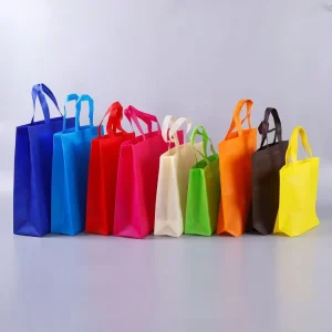 Custom Logo Eco Friendly Durable Heavy Duty AZO Free Reusable Die Cut Grocery Shopping T shirt Handled Non Woven Bag