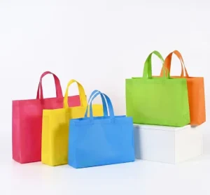 Custom Logo Eco Friendly Recyclable Biodegradable Reusable Non Woven Shopping Tote Bag for Supermarket Promotion and Grocery Use