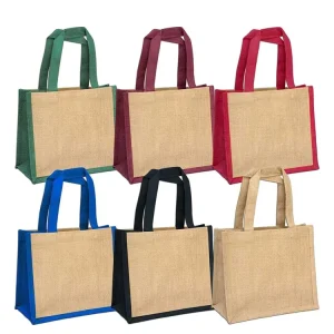 Custom Logo Eco-Friendly Reusable Waterproof Cotton Canvas Shopping Bag Organic Grocery Packing Tote Jute Bag