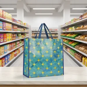 Custom Logo Grocery Gift Eco Friendly Packaging Reusable RPET Market Shopping Non Woven Bag