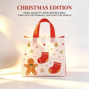 Custom Logo High Quality Non woven Laminated Packaging Bag Eco Friendly Christmas Bags for Gift