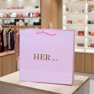Custom Logo Luxury Paper Shopping Bags with Handles for Clothing Jewelry & Salon Retail Eco Friendly & Recyclable Bulk