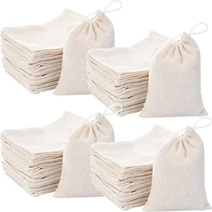 Custom Logo Organic Cotton Pouch Canvas Drawstring Bag for Packaging Shoes and Jewelry Dust proof with Print Option