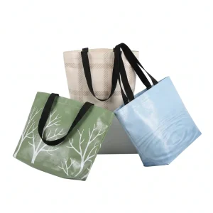 Custom Logo PP Woven Shopping Tote Bag Eco Friendly Reusable Bag for Grocery Supermarket Daily Shopping