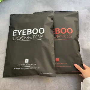 Custom Logo Print PE Zipper Lock Bag Transparent EVA Frosted Clothing Packaging Zipper Bag for Garment Clothing T Shirt
