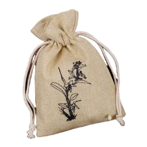 Custom Logo Printed Colorful Eco Friendly Burlap Bags Linen Gift Pouch Packaging Jewelry Jute Bag