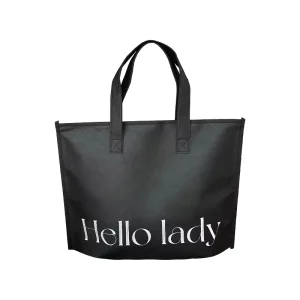 Custom Logo Printed Eco Friendly Non Woven Shopping Bag Reusable Black Fabric Tote Bag for Promotional Gift