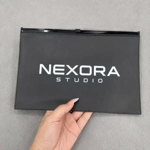 Custom Logo Printed Frosted PE Zipper Bags Reusable Garment Packaging for Seasonal Clothing Socks and Pants Retail