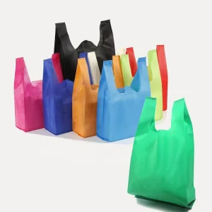 Custom Logo Printed Non Woven Soft Eco Promotion Grocery Supermarket Bag Reusable Shopping Non Woven Bag T Shirt
