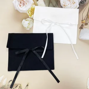 Custom Logo Printed Organic Cotton Envelope Bags Cloth Dust Packaging Bag