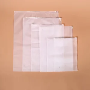 Custom Logo Printed Ziplock Clear Garment Packaging Bag Reusable Frosted Zipper Bag for Clothing