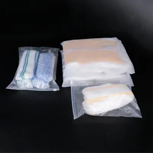 Custom Logo Printed Ziplock Clear Garment Packaging Bag With Zipper Clothes Cloth Clothing Socks LDPE PE PVC Plastic Bags