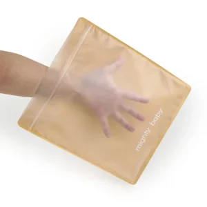 Custom Logo Printing Clothing Packaging Kraft Paper T shirt Zip Lock Bag with Transparent Window
