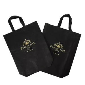 Custom Logo Reusable Non Woven Shopping Bags for Supermarket Use with Vest Handle and Gravure Printed