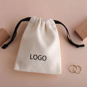 Custom Logo Textile Packaging Cotton Drawstring Bags Cotton Bags Pouch for Shopping Cotton Dust Bags with Different Applications