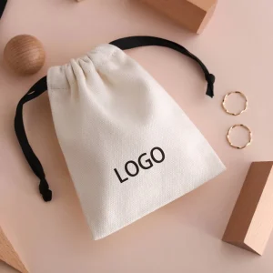 Custom Logo Textile Packaging Cotton Drawstring Bags Cotton Bags Pouch for Shopping Cotton Dust Bags with Different Applications
