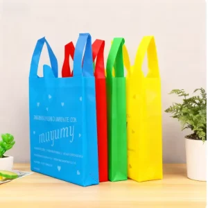 Custom Made Fashion Design Eco Friendly Grocery Carry Packaging Foldable Reusable Nonwoven Fabric Shopping Bag with logo