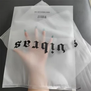 Custom Matte frosted Biodegradable Plastic Packaging Zipper Bags T Shirt Swimwear Zip Lock Clothing Bags With Logo