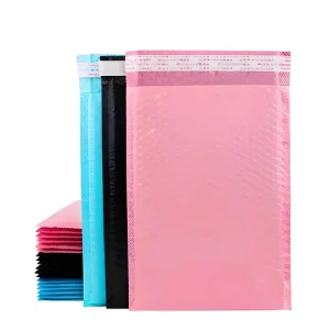 Custom Moisture Proof Poly Clothing Packaging Bags With Zipper Lock and Hot Stamping Plastic Mailing Bubble Bags