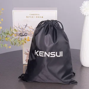 Custom Multi functional Storage Polyester Fabric Drawstring Textile Packaging Pouch Bag