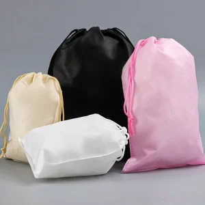 Custom Non Woven Drawstring Bag Storage for Shoes Clothing Travel Socks Wigs Packaged Goods Gift for Dust Free Storage
