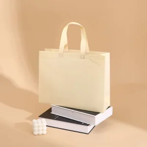 Custom Non Woven Foldable Tote Bag Reusable Waterproof Shopping Bag for Clothing Packaging