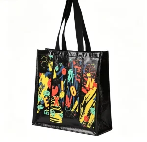 Custom Non Woven Handled Tote Bag Shoulder Strap Stylish Durable Eco friendly Waterproof Shopping Bag for Handbags Daily Use