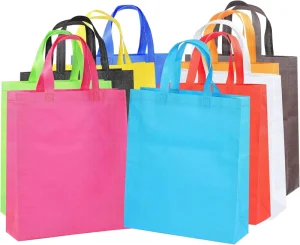Custom Non Woven Storage Bags Durable Eco Friendly Recyclable Gift Packaging Totes with Logo for Shopping