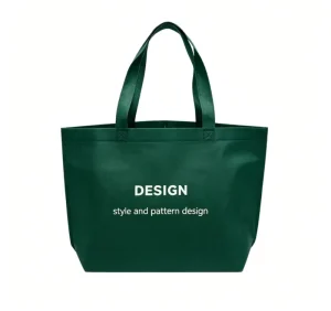 Custom PP Non Woven Shopping Tote Bag Handled Shoulder Closure Medium Size Christmas Gift Bag Heat Transfer Logo Handbags